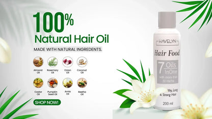 (BUY 1 GET 1 FREE) Havelyn Hair Food Oil For Healthy Long & Strong Hair | Hair fall